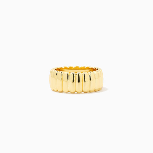 Parthenon Ribbed Ring | Gold | Product Image | Uncommon James
