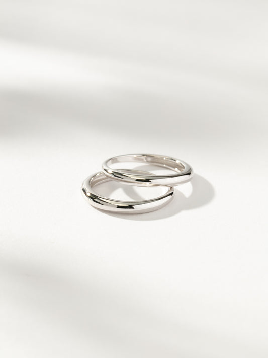 Simple Band Ring (Set of 2) | Sterling Silver | Product Image | Uncommon James