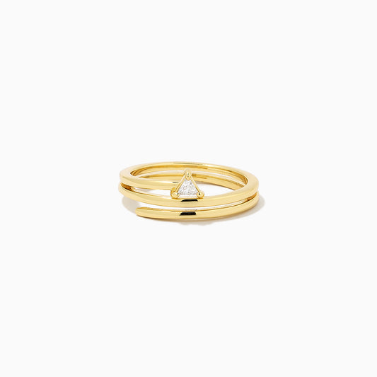 Triangle Spiral Ring | Gold | Product Image | Uncommon James