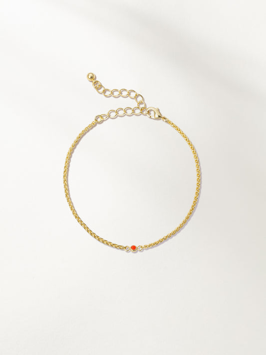 Precious Stone and Chain Bracelet | Gold | Product Image | Uncommon James