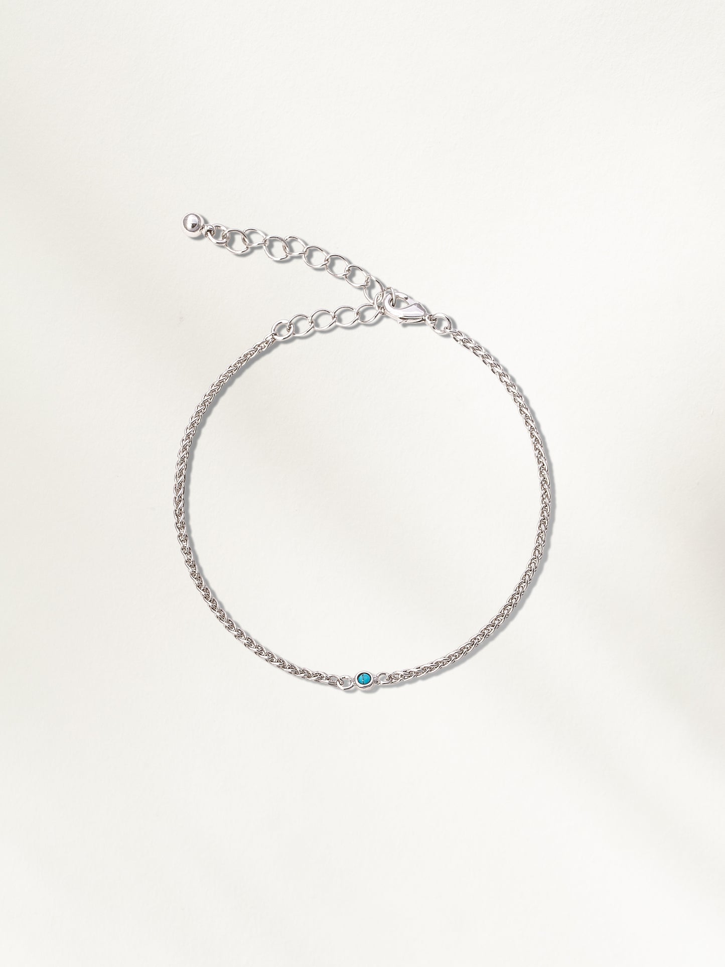 Precious Stone and Chain Bracelet | Silver | Product Image | Uncommon James