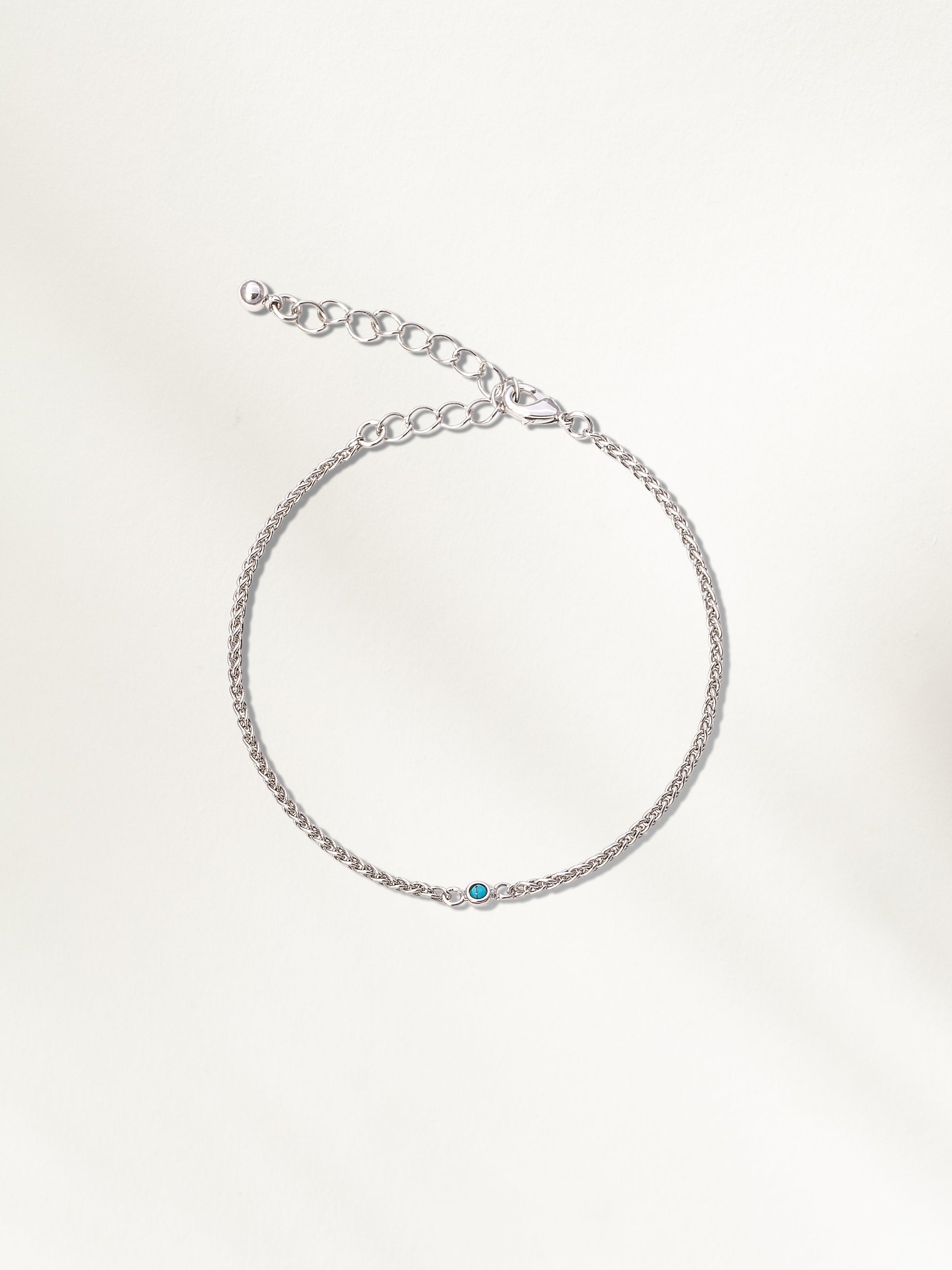 Precious Stone and Chain Bracelet | Silver | Product Image | Uncommon James