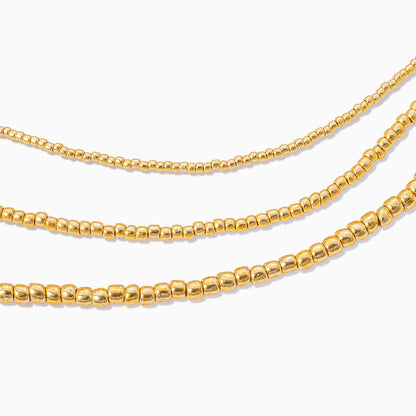 Triple Beaded Bracelet | Gold | Product Detail Image | Uncommon James