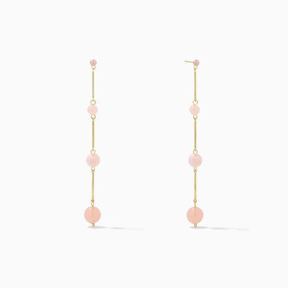 Crystal Ball Dangle Earrings | Gold Pink | Product Image | Uncommon James