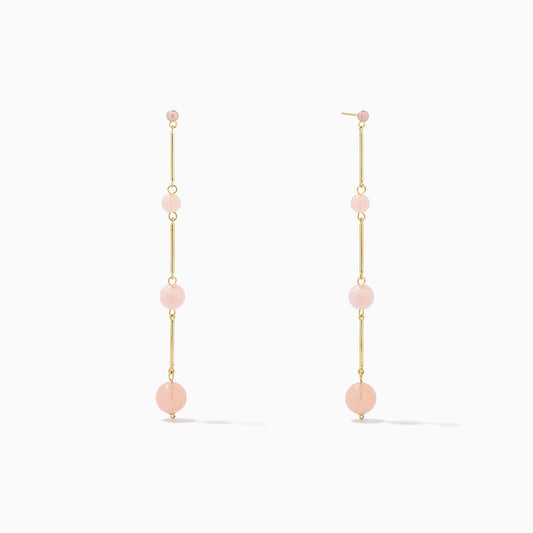 Crystal Ball Dangle Earrings | Gold Pink | Product Image | Uncommon James