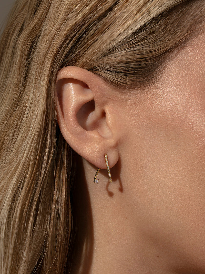Uncommon James Eyes On Me Ear Jacket in Gold