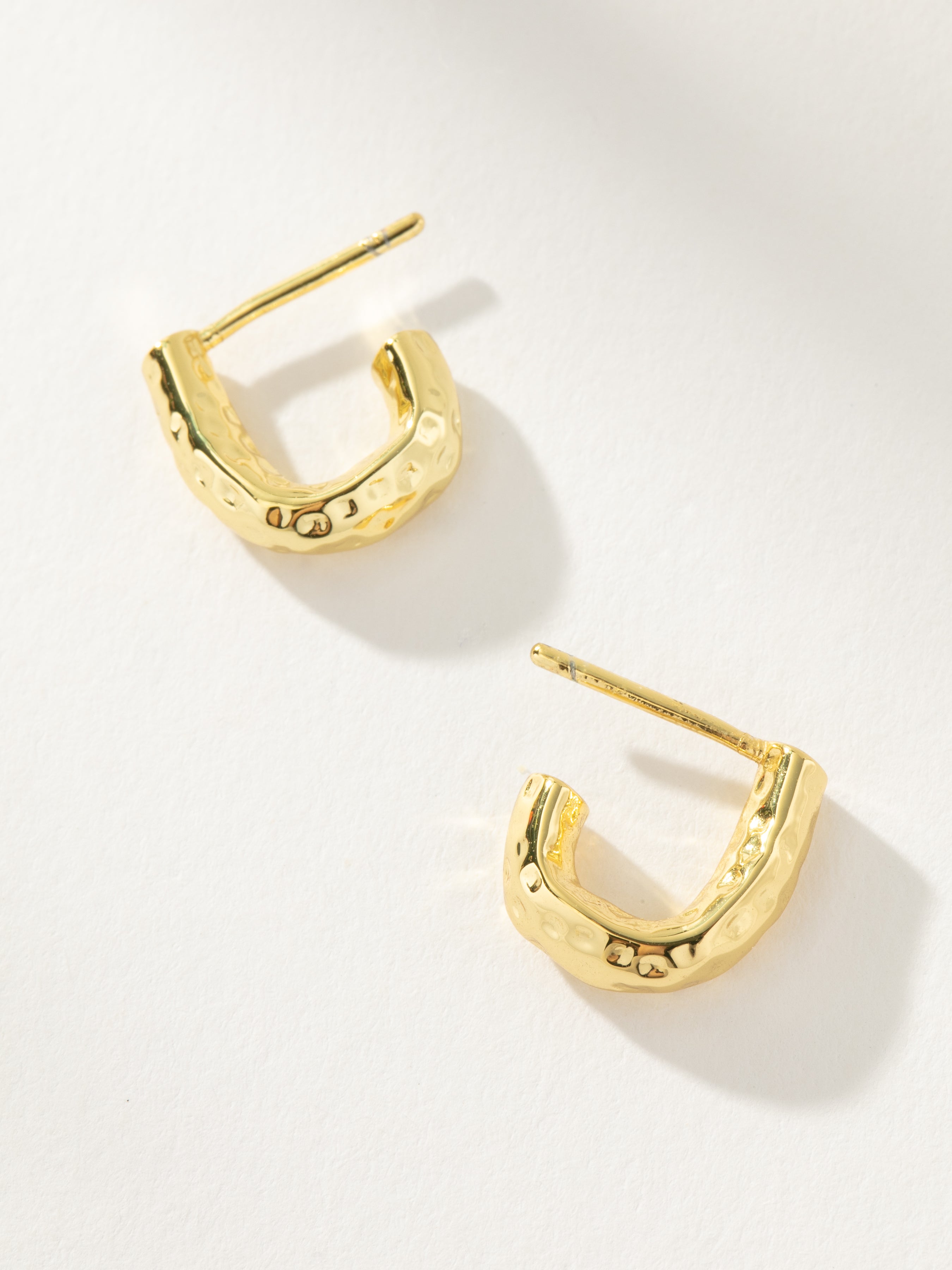 Hammered Hoop Earrings in Gold Uncommon James
