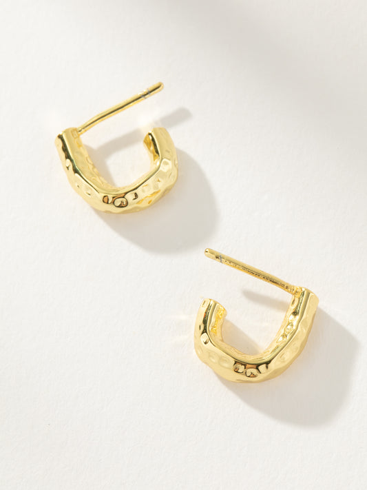 Hammered Hoop Earrings | Gold | Product Image | Uncommon James