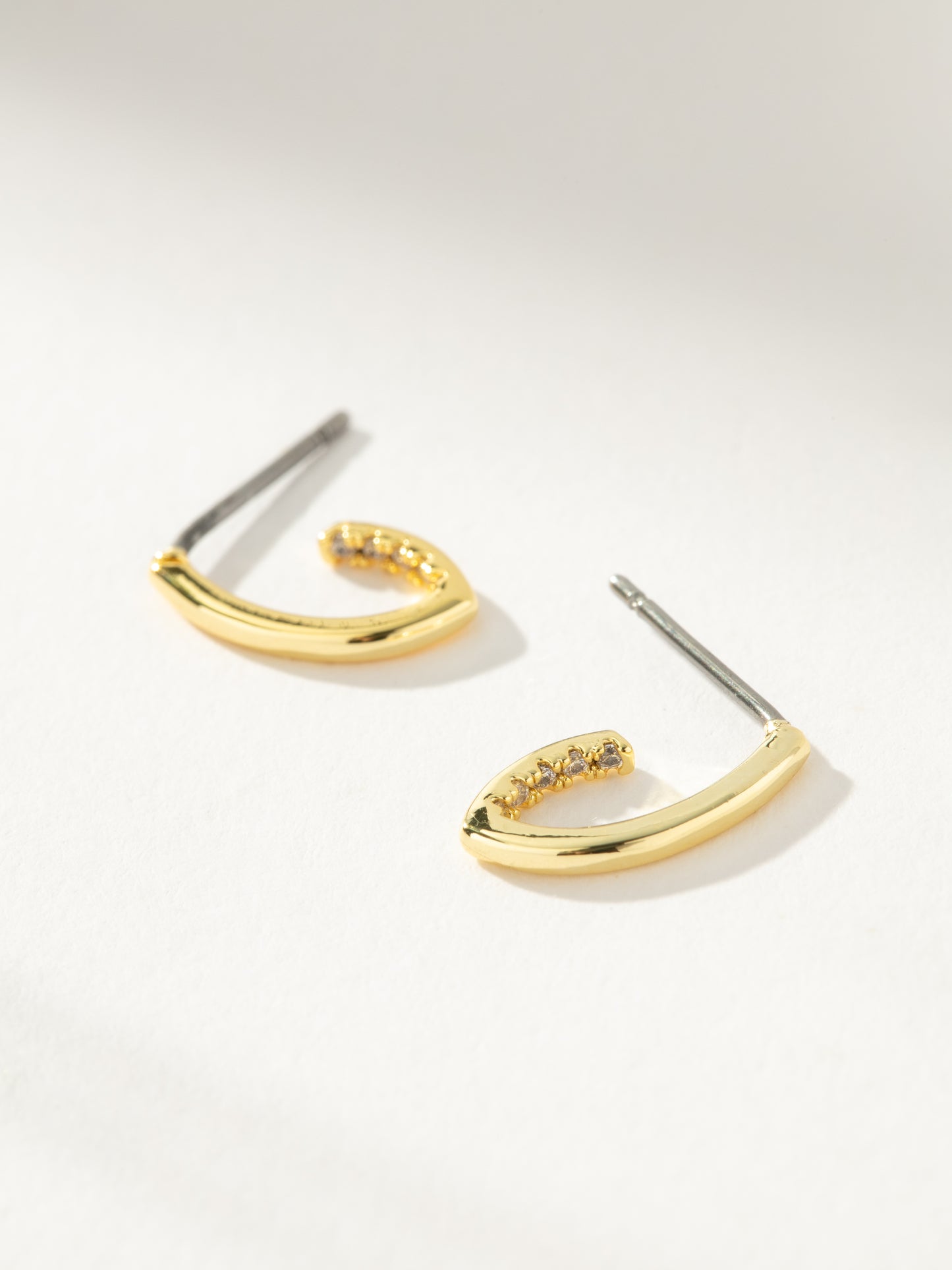 Hidden Pavé Stud Earrings | Gold | Product Image | Uncommon James