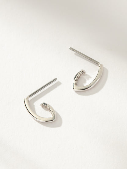 ["Hidden Pavé Stud Earrings ", " Silver ", " Product Image ", " Uncommon James"]