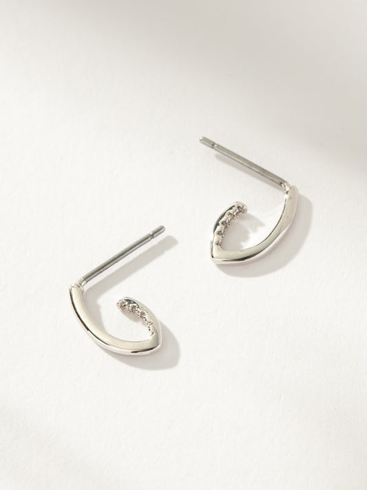 Hidden Pavé Stud Earrings | Silver | Product Image | Uncommon James