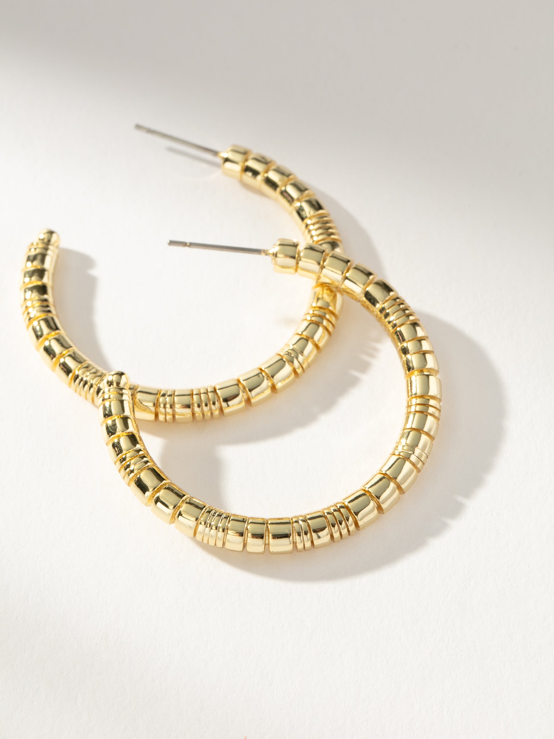 Next Level Hoop Earrings | Gold | Product Detail Image | Uncommon James