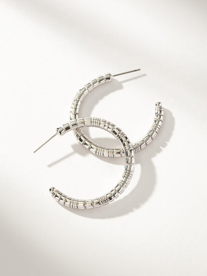 Next Level Hoop Earrings | Silver | Product Image | Uncommon James