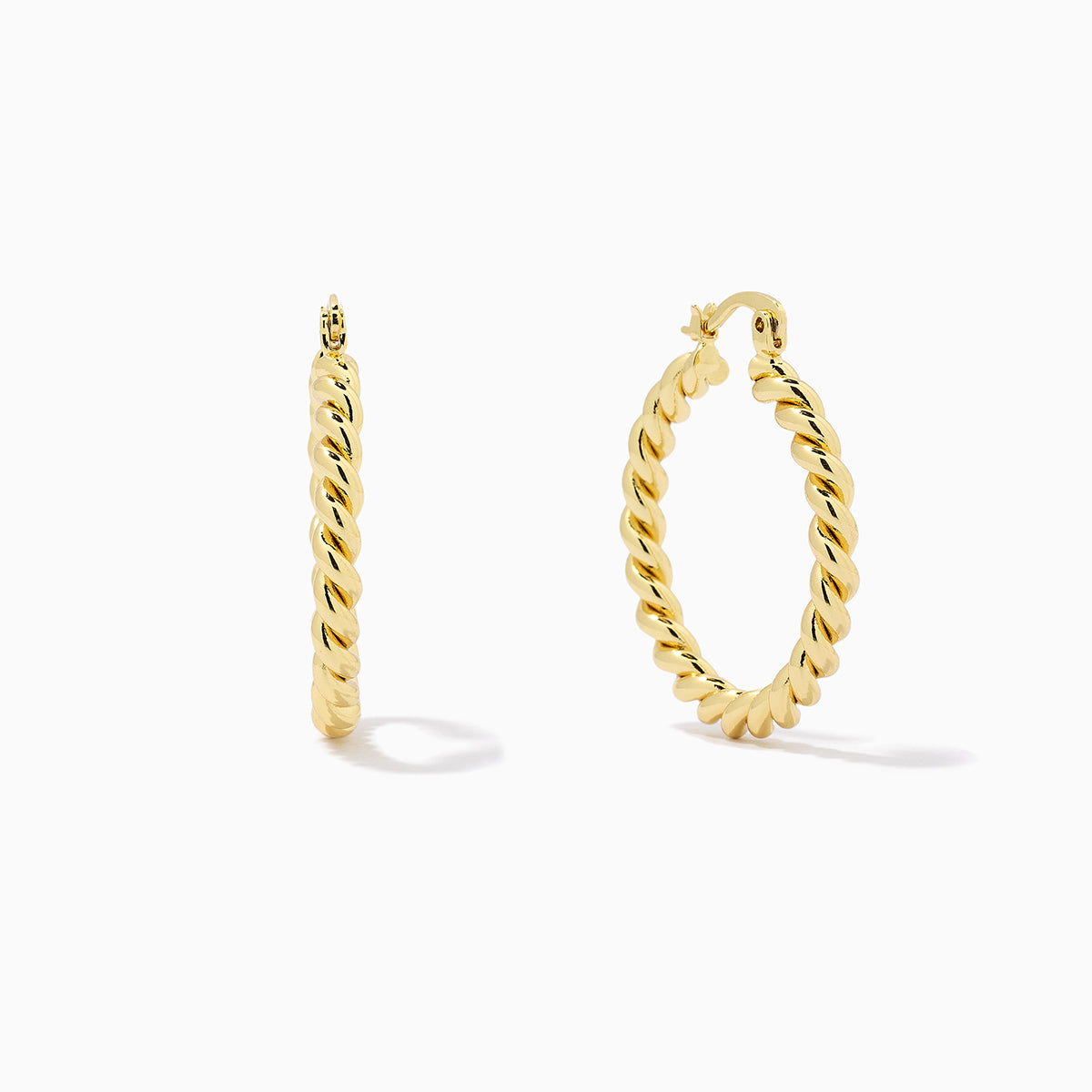 Rope Twist Hoop Earrings | Gold | Product Image | Uncommon James