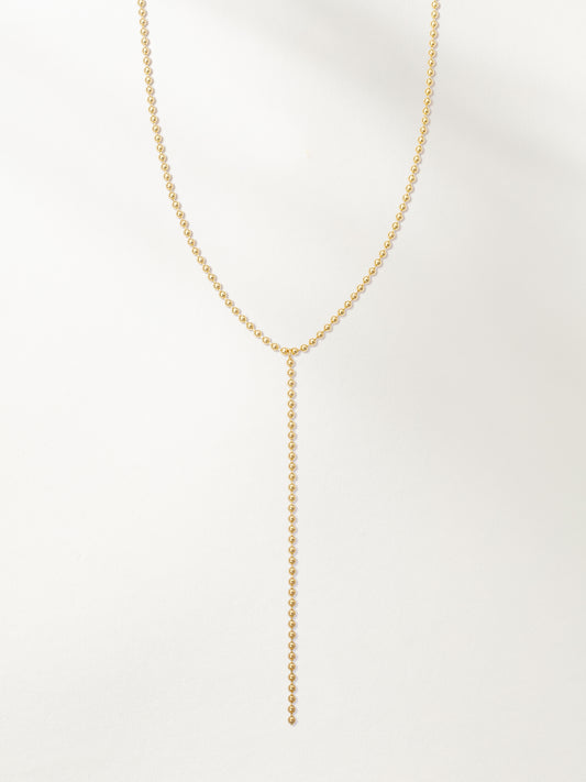 Ball Chain Lariat Necklace | Gold | Product Image | Uncommon James