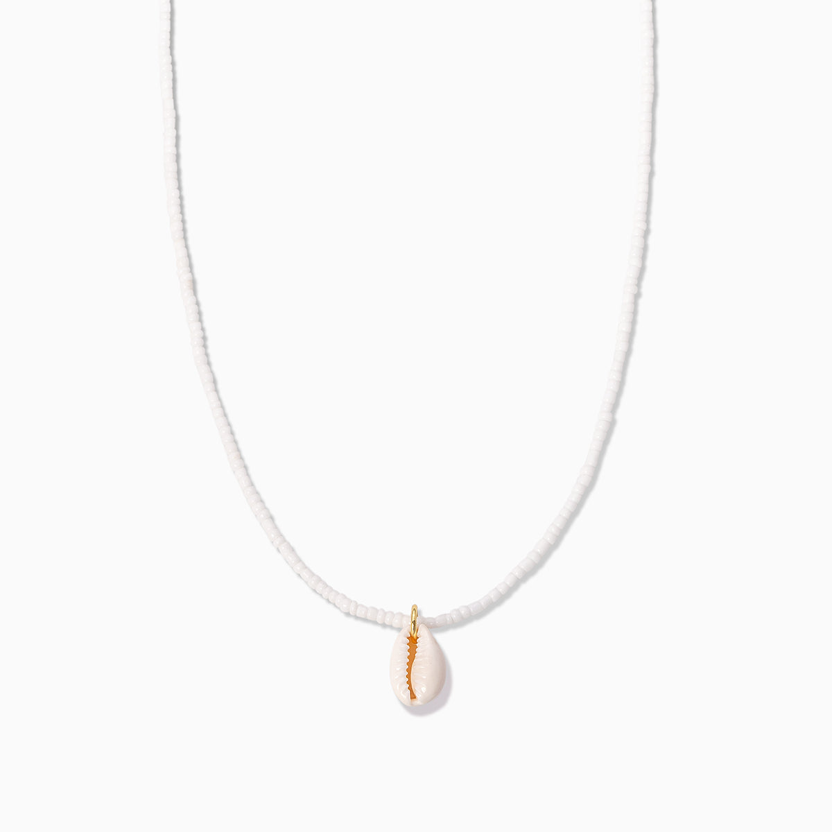 Beaded Puka Shell Necklace | White | Product Image | Uncommon James