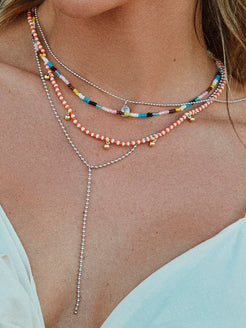 Islands Stone Candy Beaded Necklace, Trendy Colorful Beads