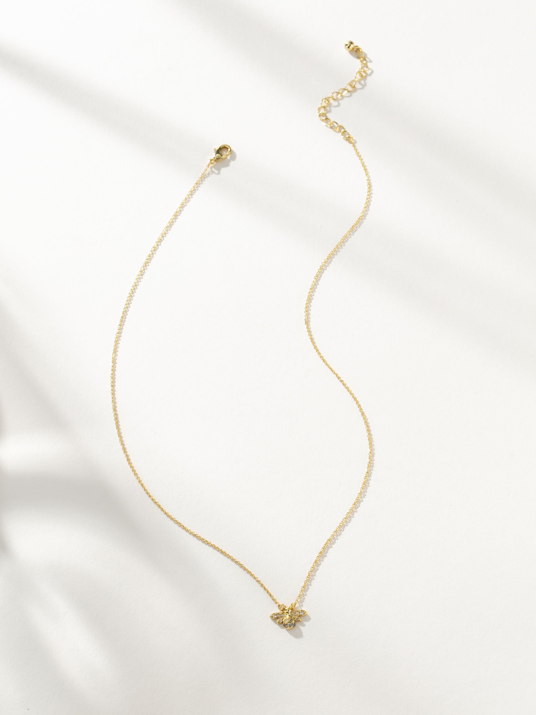 Gold Chain And Pewter Bee Necklace main image 0