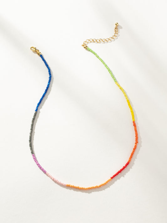 Color Block Beaded Necklace | Multi | Product Image | Uncommon James