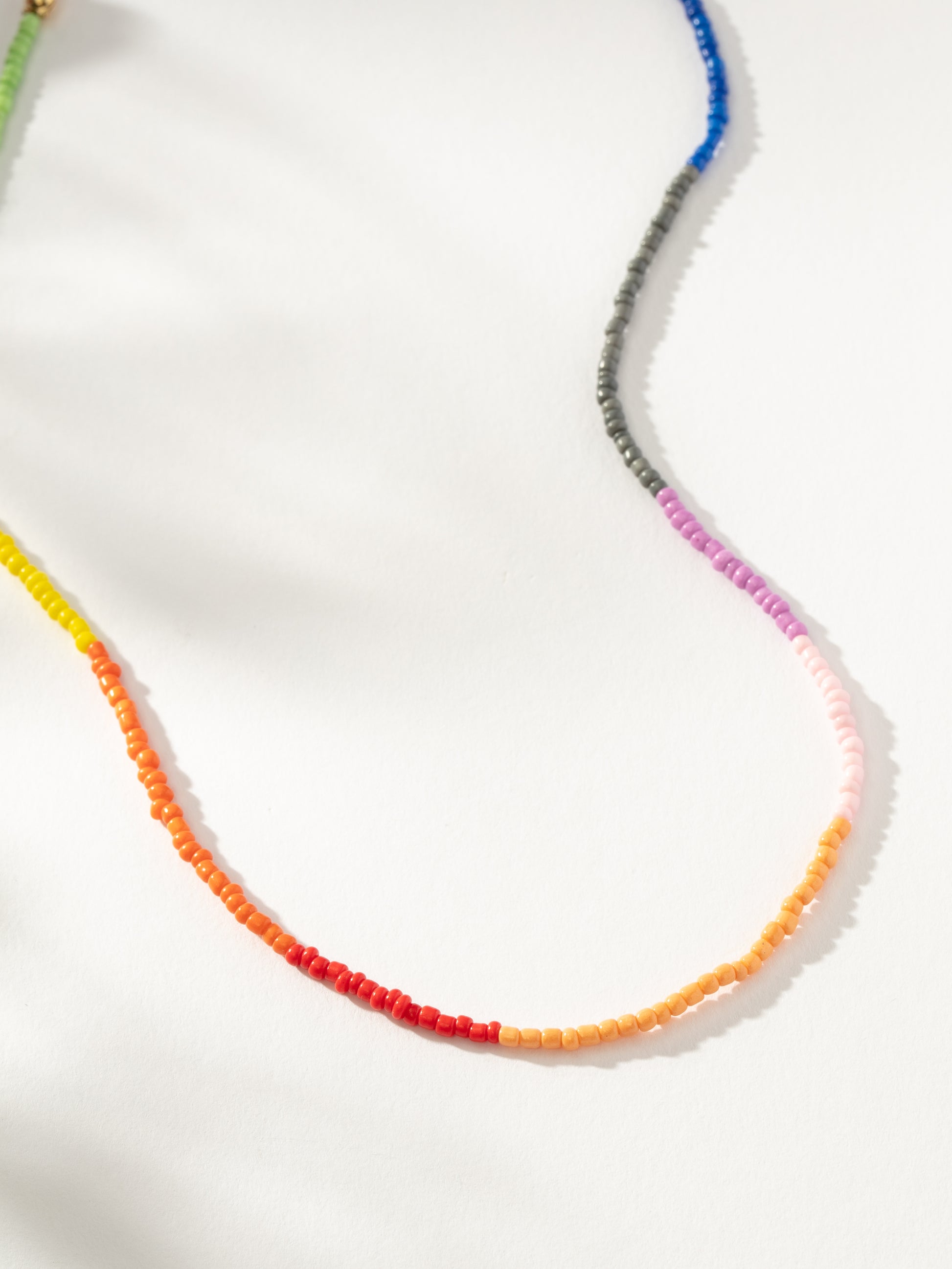 Color Block Beaded Necklace | Multi | Product Detail Image | Uncommon James