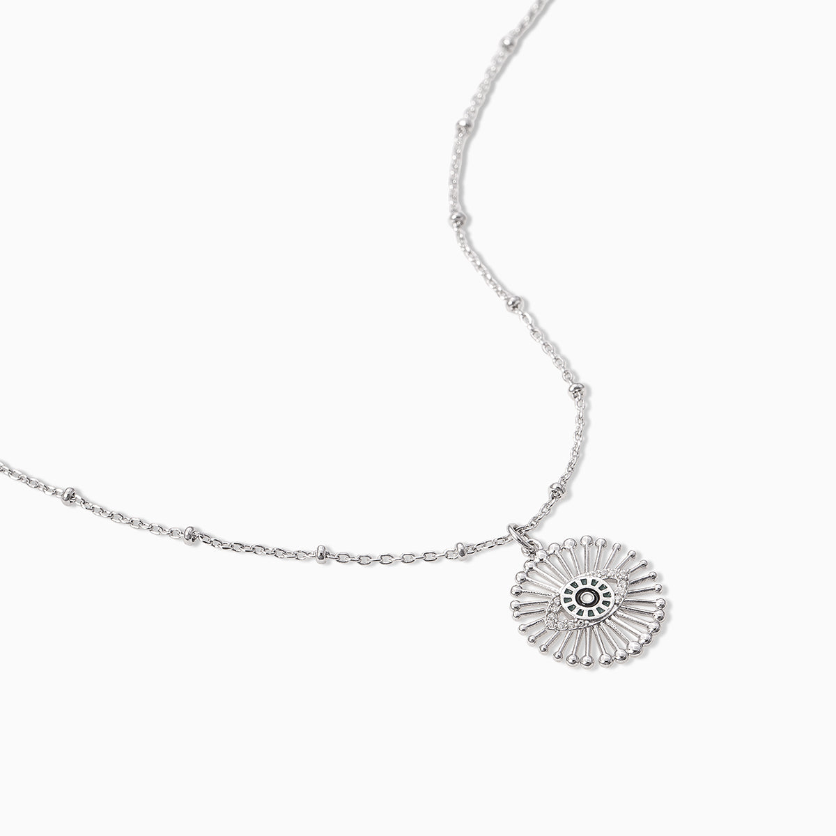 Evil Eye Pendant Necklace | Silver | Product Detail Image | Uncommon James