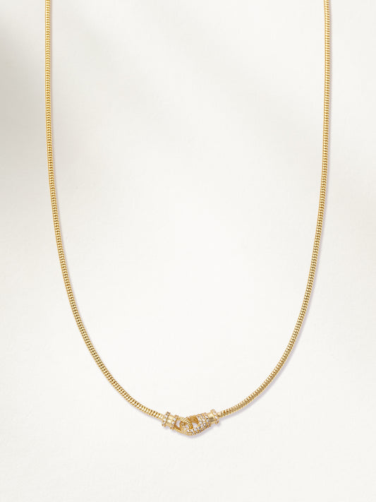 Locked In Snake Chain Necklace | Gold | Product Image | Uncommon James