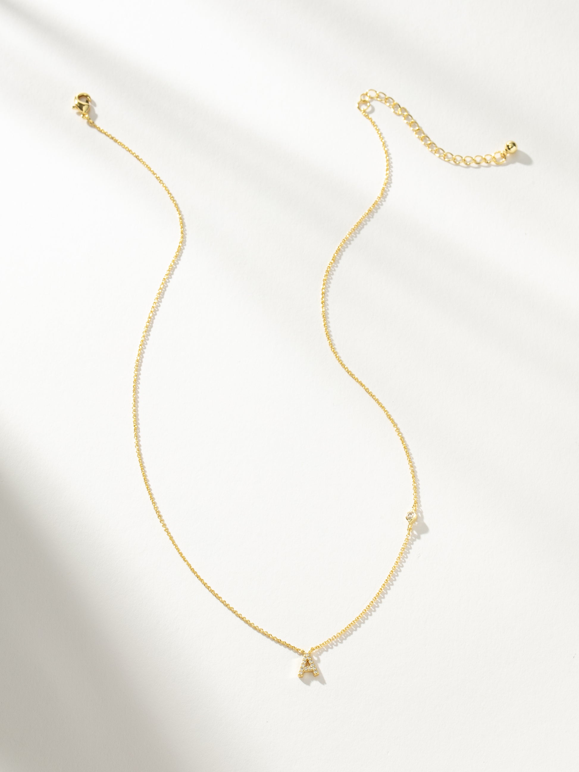 Pavé Initial Necklace | Gold | Product Image | Uncommon James