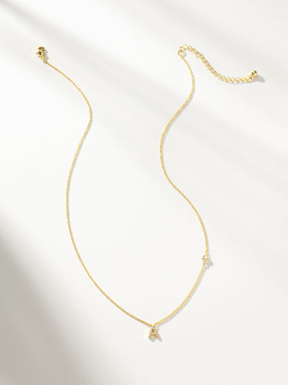 ["Pavé Initial Necklace ", " Gold ", " Product Image ", " Uncommon James"]