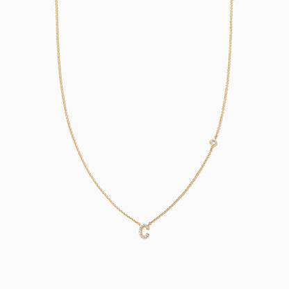 Pavé Initial Necklace | Gold C | Product Image | Uncommon James