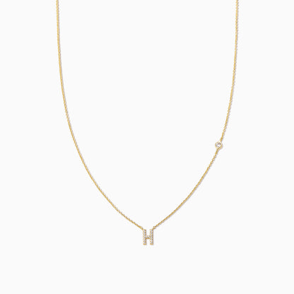 Pavé Initial Necklace | Gold H | Product Image | Uncommon James