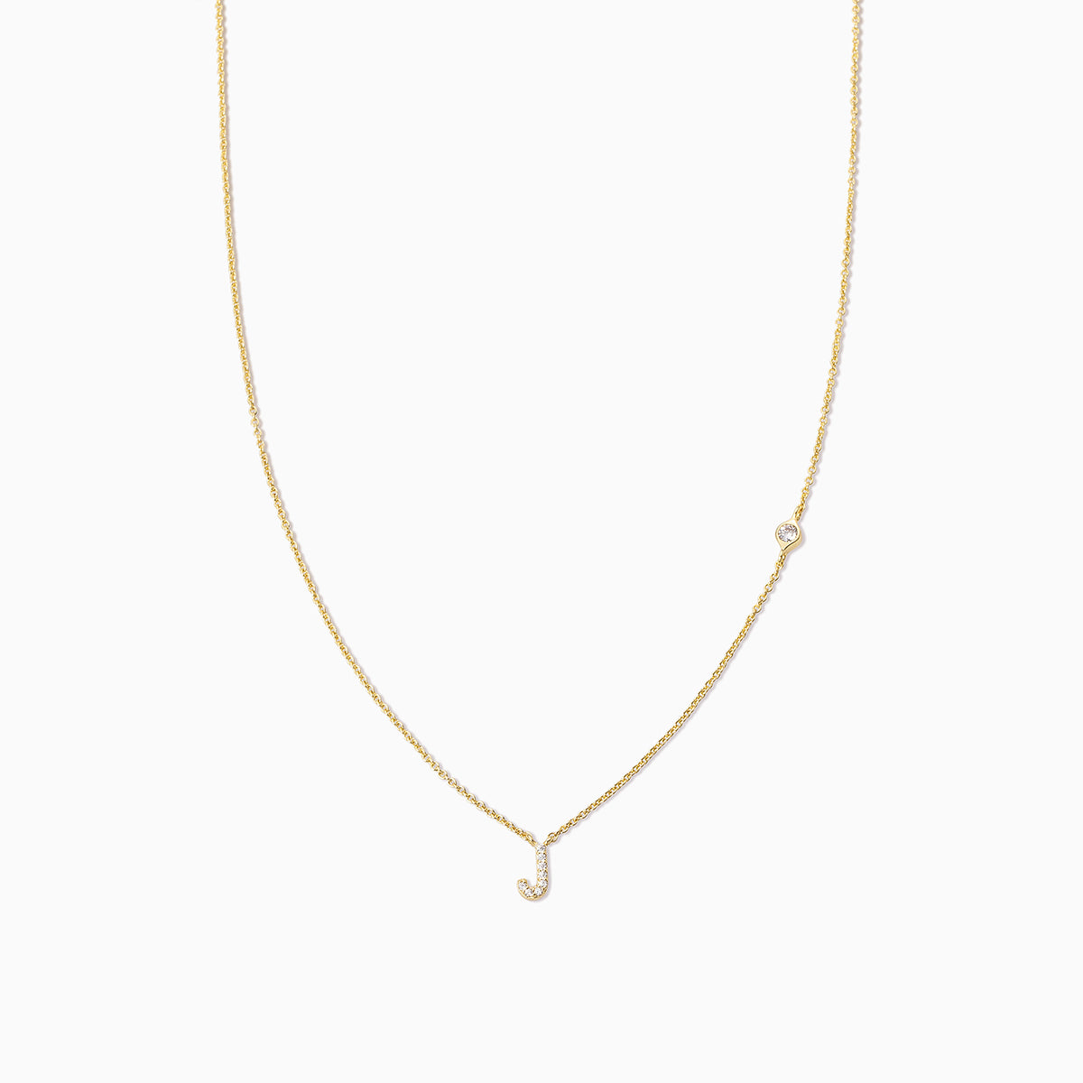Pavé Initial Necklace | Gold J | Product Image | Uncommon James