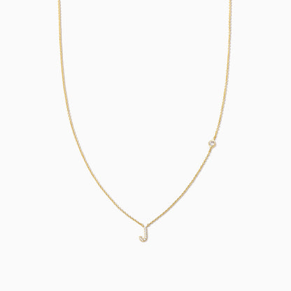 Pavé Initial Necklace | Gold J | Product Image | Uncommon James