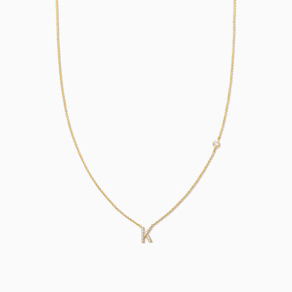 Pavé Initial Necklace | Gold K | Product Image | Uncommon James