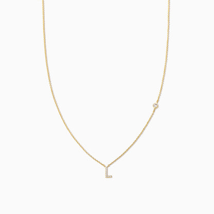 Pavé Initial Necklace | Gold L | Product Image | Uncommon James