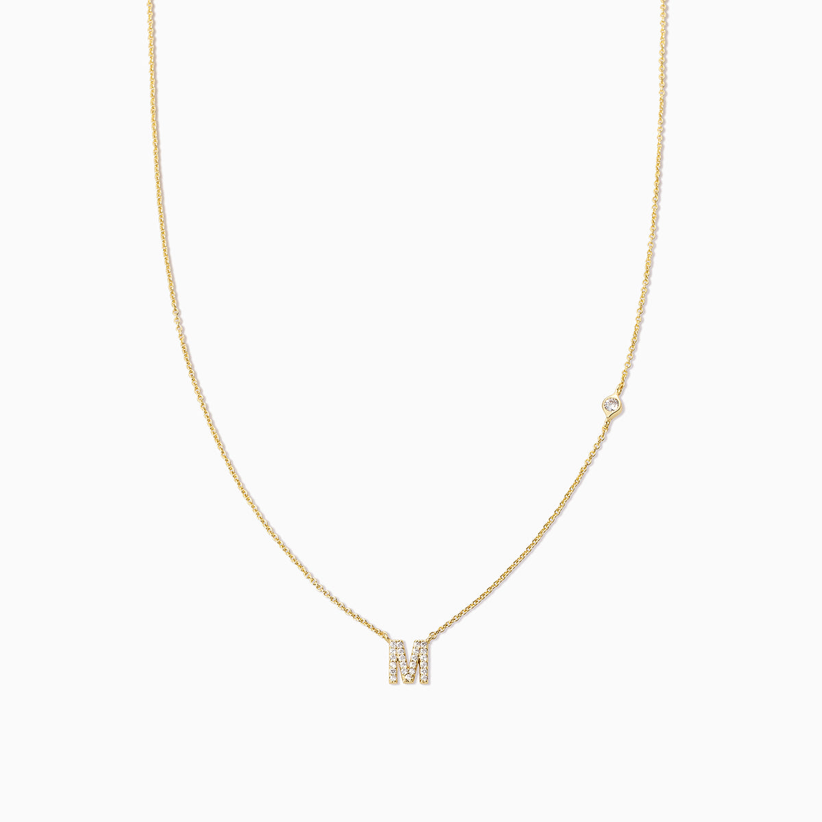 Pavé Initial Necklace | Gold M | Product Image | Uncommon James