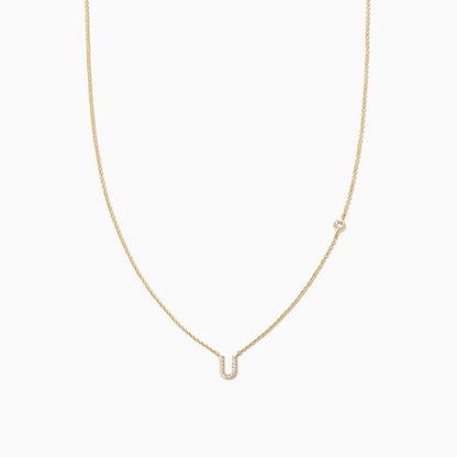Pavé Initial Necklace | Gold U | Product Image | Uncommon James