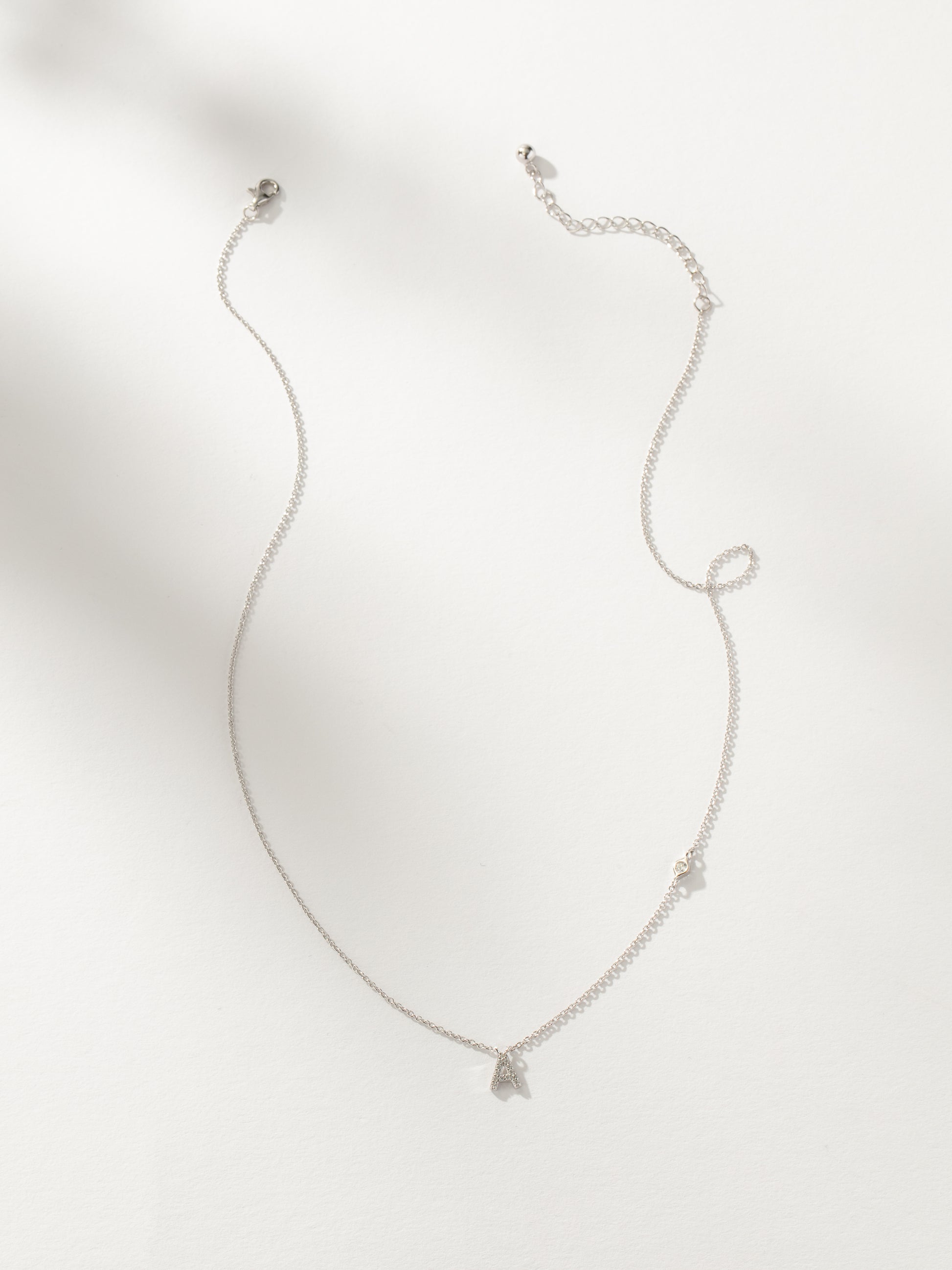 Pavé Initial Necklace | Sterling Silver | Product Image | Uncommon James