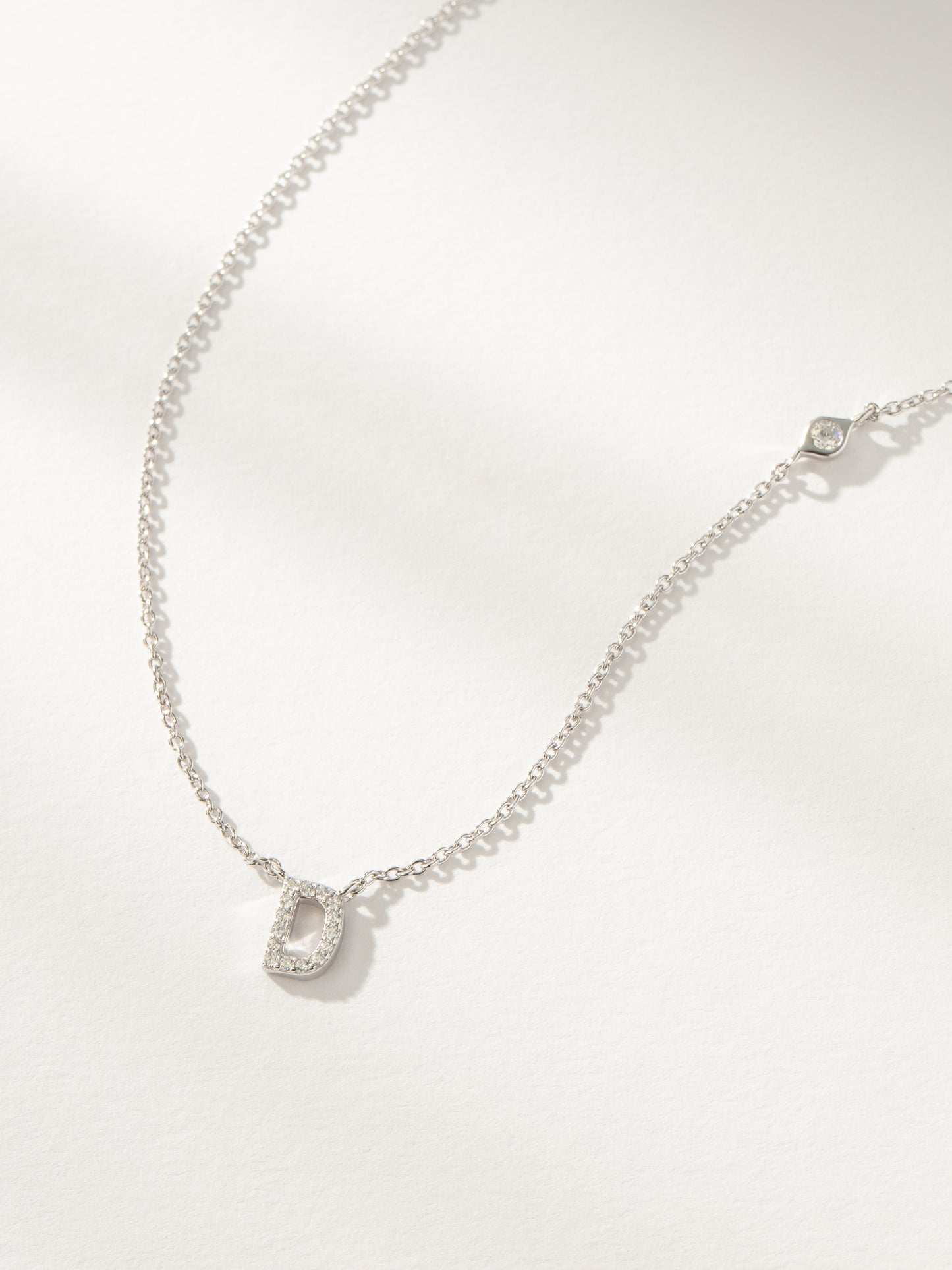 Pavé Initial Necklace | Sterling Silver D | Product Image | Uncommon James