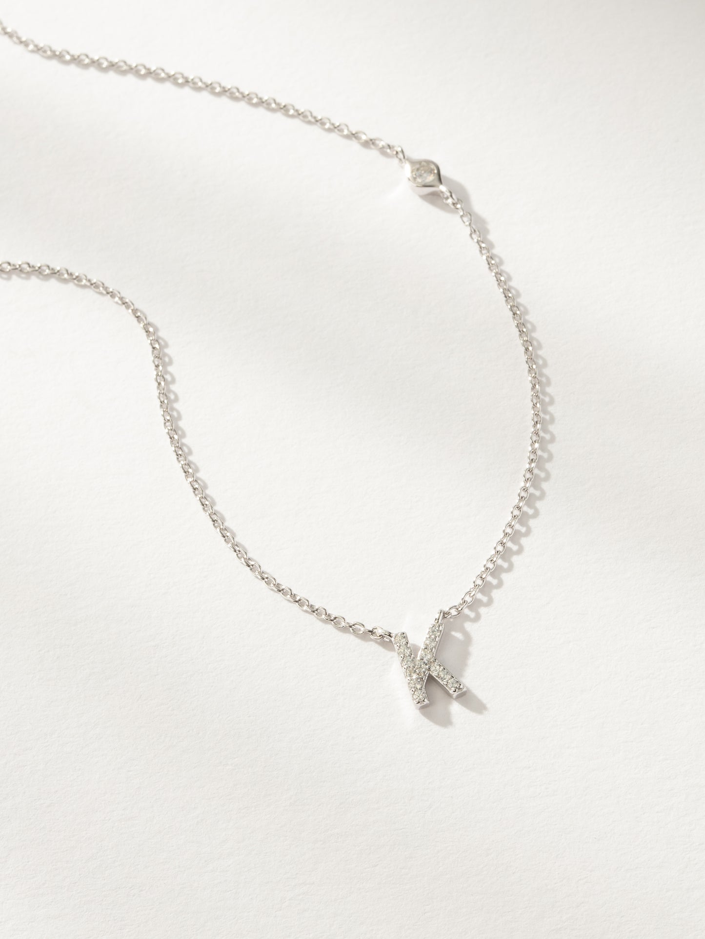 Pavé Initial Necklace | Sterling Silver K | Product Image | Uncommon James