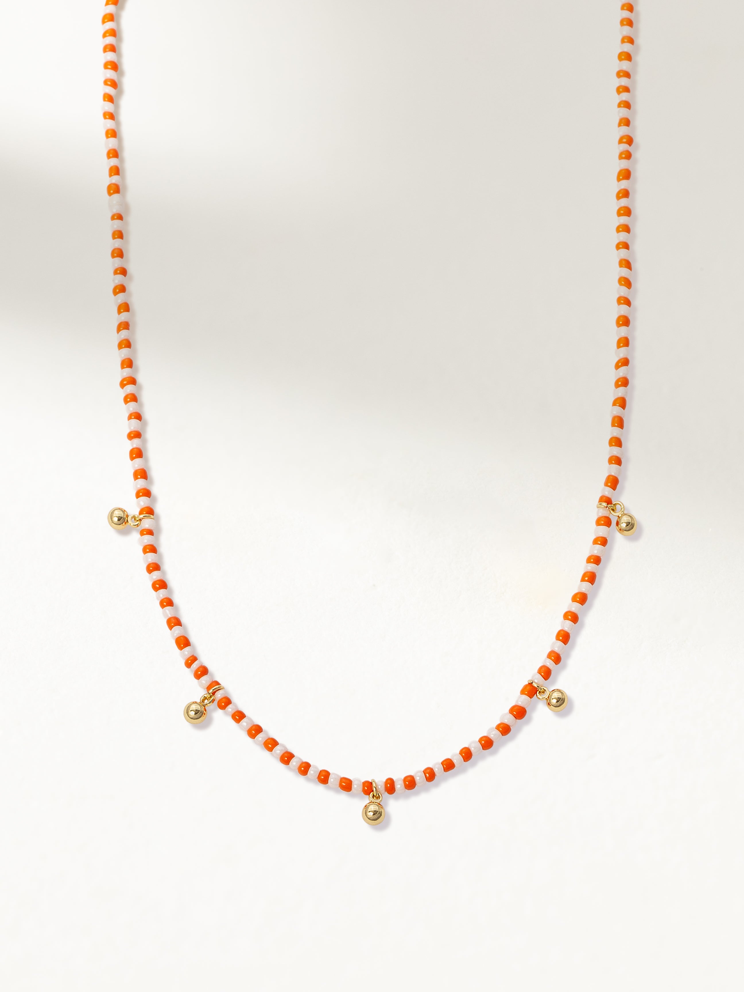 Sunset Gold and Colorful Beaded Necklace Uncommon James