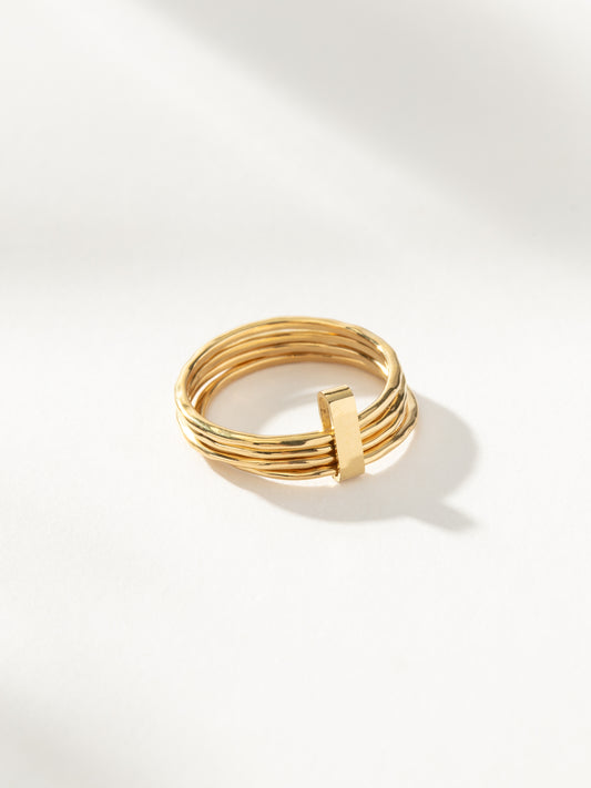 Bar None Layered Ring | Gold | Product Image | Uncommon James