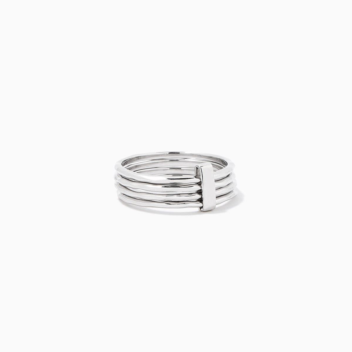 Bar None Layered Ring | Silver | Product Detail Image | Uncommon James