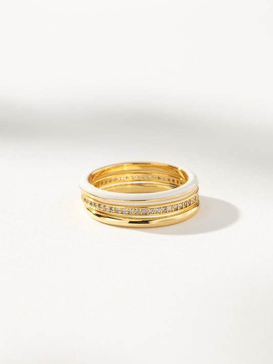 White Hot Forever Ring (Set of 3) | Gold | Product Image | Uncommon James