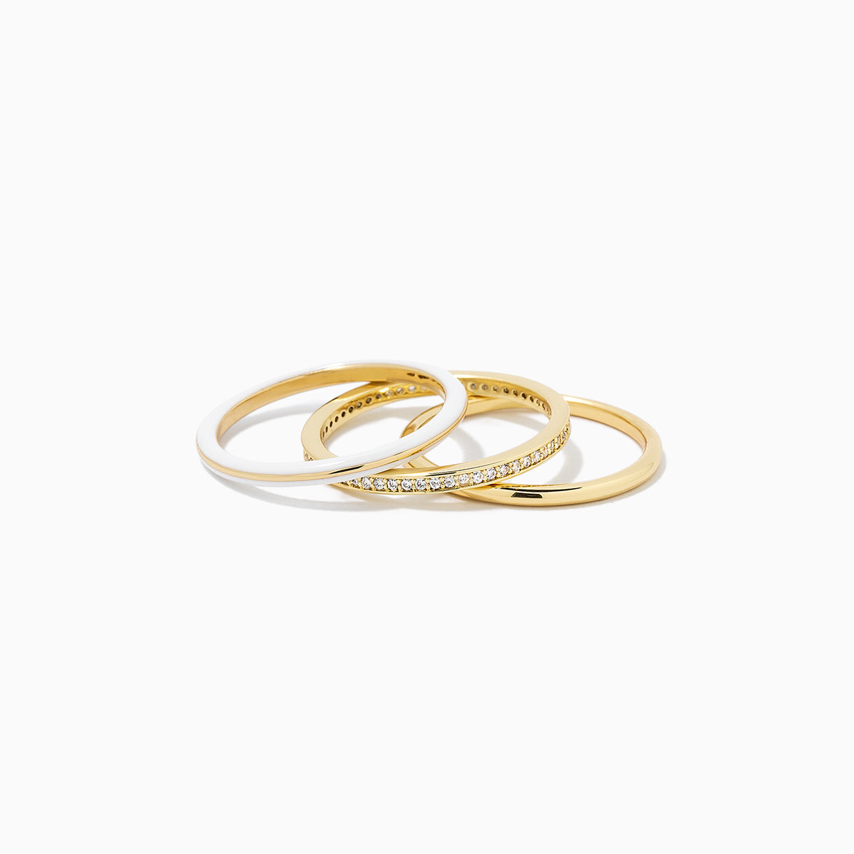 White Hot Forever Ring (Set of 3) | Gold | Product Detail Image | Uncommon James