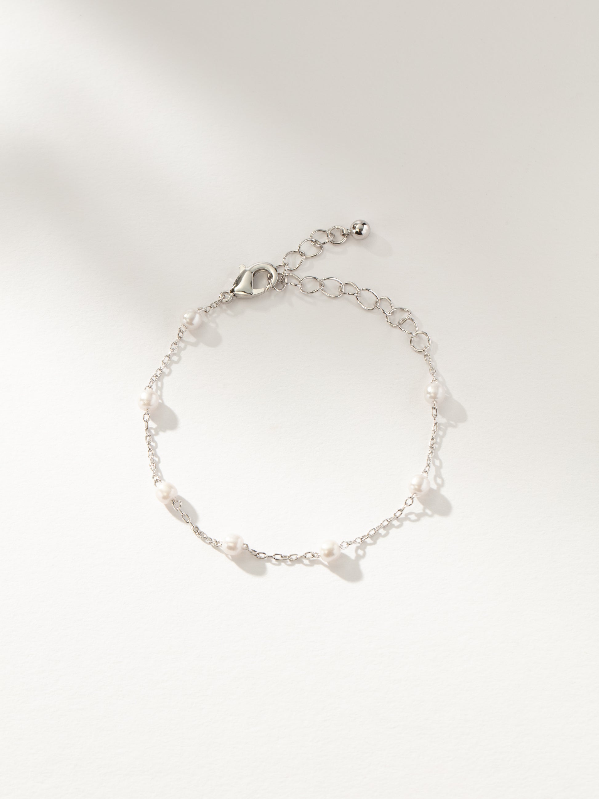 Pearl and Chain Bracelet | Silver | Product Image | Uncommon James