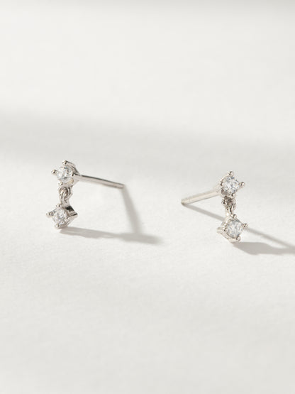 Dazzle Drop Stud Earrings | Sterling Silver | Product Image | Uncommon James