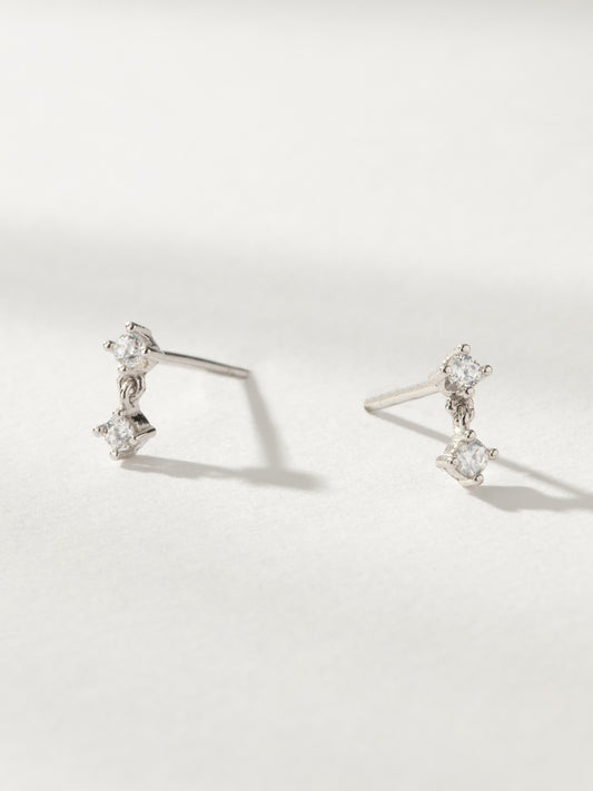 Dazzle Drop Stud Earrings | Sterling Silver | Product Image | Uncommon James