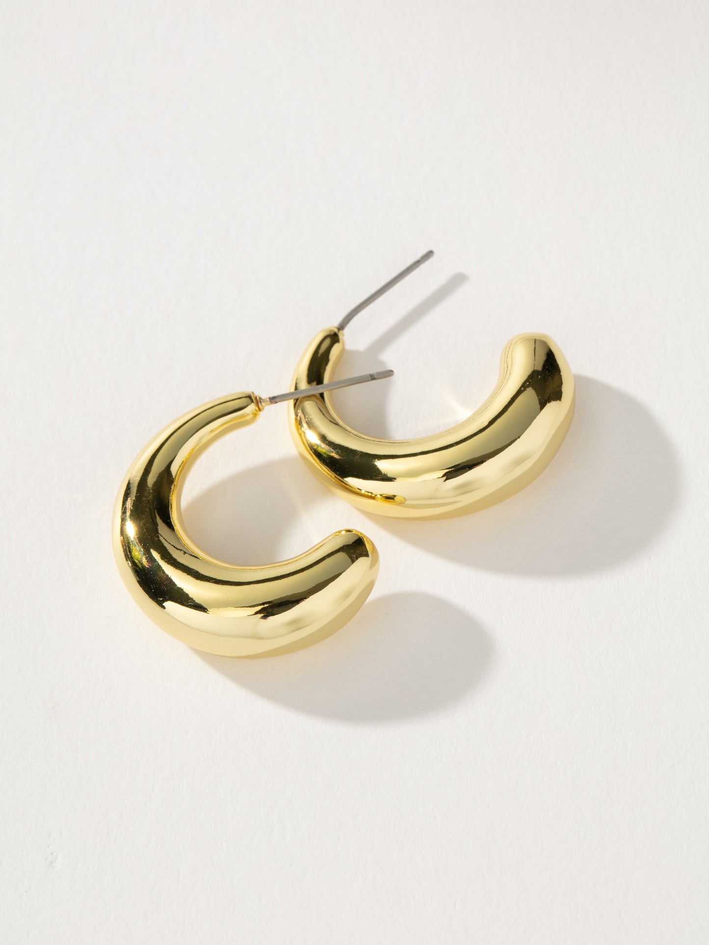 Dome Hoop Earrings | Gold | Product Detail Image | Uncommon James