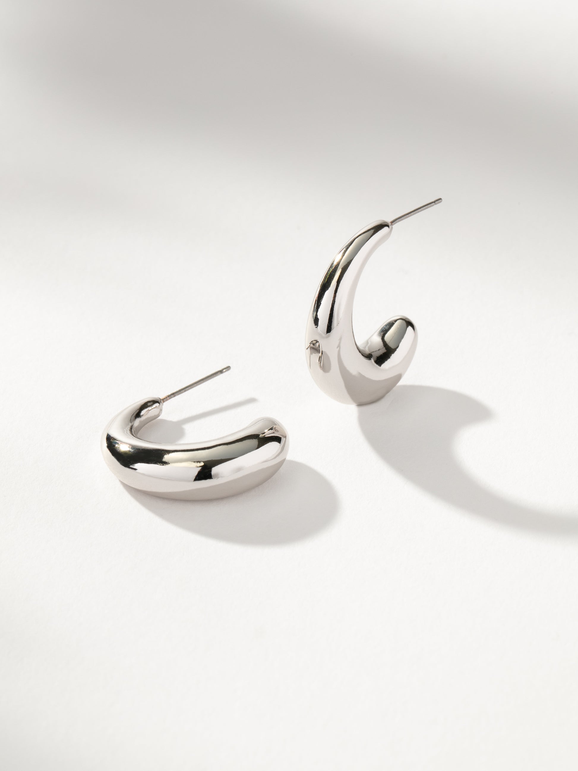 Dome Hoop Earrings | Silver | Product Image | Uncommon James