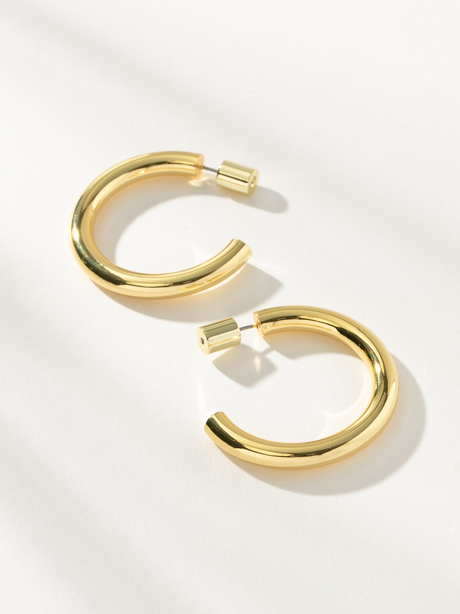 Effortless Tube Hoop Earrings | Gold | Product Image | Uncommon James